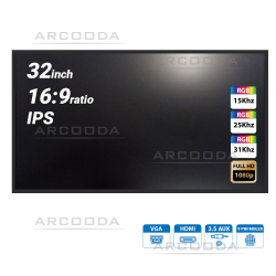 32 inch Arcooda LCD Arcade Monitor 15khz 25khz 31khz to 1080P