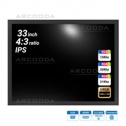 33 inch Arcooda 4:3 LCD Arcade Monitor 15khz 25khz 31khz to 1080P