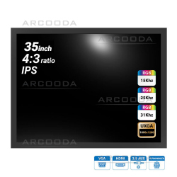 35 inch Arcooda 4:3 Ratio Arcade LCD Monitor 15khz 24khz 31khz up to 1600x1200