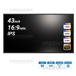 43 inch Arcooda LCD Arcade Monitor 15khz 25khz 31khz to 1080P