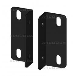 Foot Pedal Assembly Mounting Brackets Black (Set of 2)