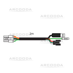 Pedal Assembly Cable with Switch LED and USB Plug 200cm