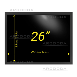 26 inch 4:3 Ratio Arcade LCD Monitor - Viewable Size