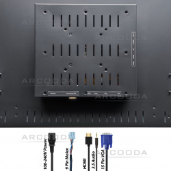 55 inch Arcooda LCD Monitor  - Rear Connections