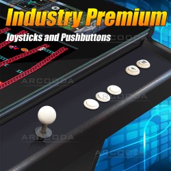 Black-Mirror-Top-Cocktail-Table Joysticks and Buttons