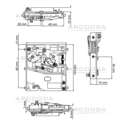 Coin Mechanism Dimension Diagram