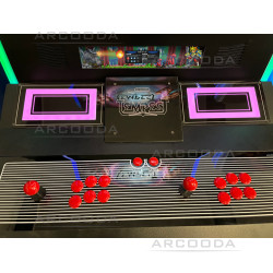 Control Panel Acrylic Cube Set on Tempest Arcade Machine Upright