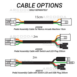 Gun Pedal Assembly with Switch & 6 Pin Harness -  Cable Options