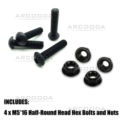 M5*16 Half-Round Head Hex Bolts and Nuts