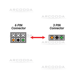 Pedal Assembly Cable for Namco Arcade Machine 15cm - Connection View