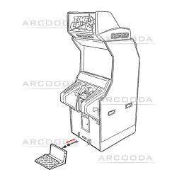 Pedal Assembly Cable for Namco Arcade Machine 15cm - Installation View