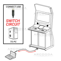 Pedal Assembly Cable with Switch LED and USB Plug 200cm - Switch Circuit