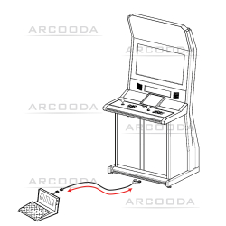 Pedal Assembly Cable with Switch and LED Plug 200cm - Installation View