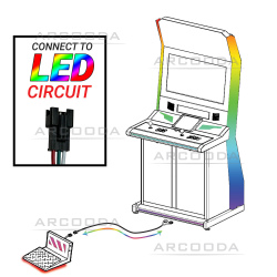 Pedal Assembly Cable with Switch and LED Plug 200cm - LED Circuit