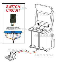 Pedal Assembly Cable with Switch and LED Plug 200cm - Switch Circuit