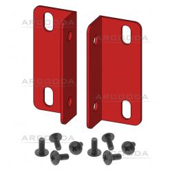 Red Foot Pedal Assembly Mounting Brackets (Set of 2) with 8 x M5*12 Screws