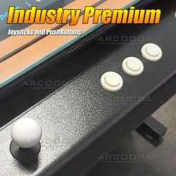 Woodgrain Cocktail Table Industry Premium Joysticks and Buttons